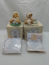 Lot Of (2) Cherished Teddies Easter Themed Faith And Melissa - $35.63