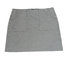 Ann Taylor Loft Petite Skirt Size 14P Blue White Check Stretch Blend Lined Women - £15.77 GBP