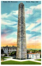 Bunker Hill Monument Charlestown Massachusetts Postcard - £4.04 GBP