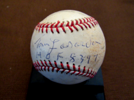 Tommy Tom Lasorda Hof 1997 Dodgers Signed Auto Game Used Oml Baseball Psa Beauty - £194.75 GBP