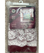 New Windsor Browne Scallop Window Valance Regal/Monet Burgundy 60&quot; x 13&quot; - £14.93 GBP