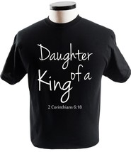 Slim Fit Daughter Of A King Bible Verse Christian Shirt Religion T-Shirts - £13.54 GBP+