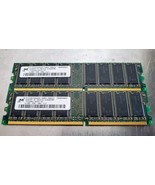 2 x Micron MT16VDDT6464AG-40BG4 PC3200U 512MB DIMM DDR-400 CL3 NON-ECC RAM - £10.26 GBP