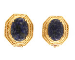 Lapis Women&#39;s Earrings 14kt Yellow Gold 294143 - £401.05 GBP