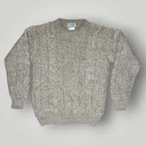 Vintage Top Alpaca Imports Handmade Wool Sweater Cableknit Crewneck Men&#39;... - £57.93 GBP