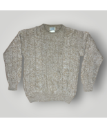 Vintage Top Alpaca Imports Handmade Wool Sweater Cableknit Crewneck Men&#39;... - £57.08 GBP