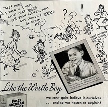 Post Bran Flakes Cereal Wortle Boy 1934 Advertisement Full Page Comic DWU1 - $554.35 MXN