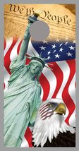 Constitution Lady Liberty Bald Eagle Cornhole Wraps Decals - £23.69 GBP+