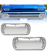 Aluminum Park Light Bezel Housing Trim Pair for 1962-1966 Chevy Pickup T... - $455.21 MXN