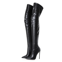 European and American style patent leather fashion boots pointed super high heel - £103.02 GBP