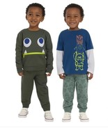 Koala Kids Boys Girls Outfit Green Multicolor 4-Piece Set Fox Tops Pants - $746.18 MXN