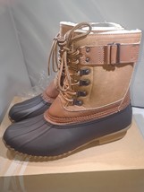 JBU Women&#39;s Rain Boot Nova Scotia Faux Fur Block Waterproof Lace Up Size 9 - $484.66 MXN