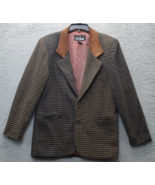 Vintage JL Colebrook Blazer Jacket Mens Medium Multi Houndstooth Single ... - $514.78 MXN