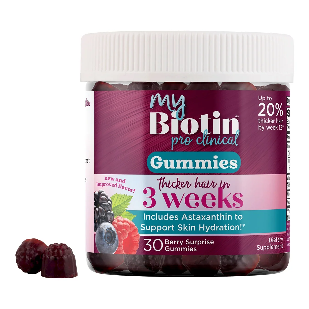 Purity Products My Biotin ProClinical MyBiotin 30Gummies Astaxanthin/L-A... - $59.99