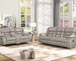 Roundhill Furniture Elkton Manual Motion Reclining Sofa and Loveseat wit... - $3,754.99