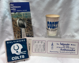 Baltimore Colts Lot Football NFL 1971 Cup /Media Guide Sticker &amp; 1978 Schedule - £23.70 GBP