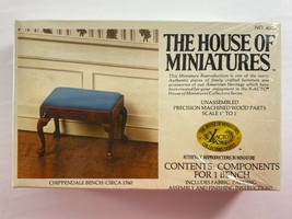 Sealed Xacto House Miniatures Dollhouse Kit  Chippendale Bench 40031 - £13.44 GBP