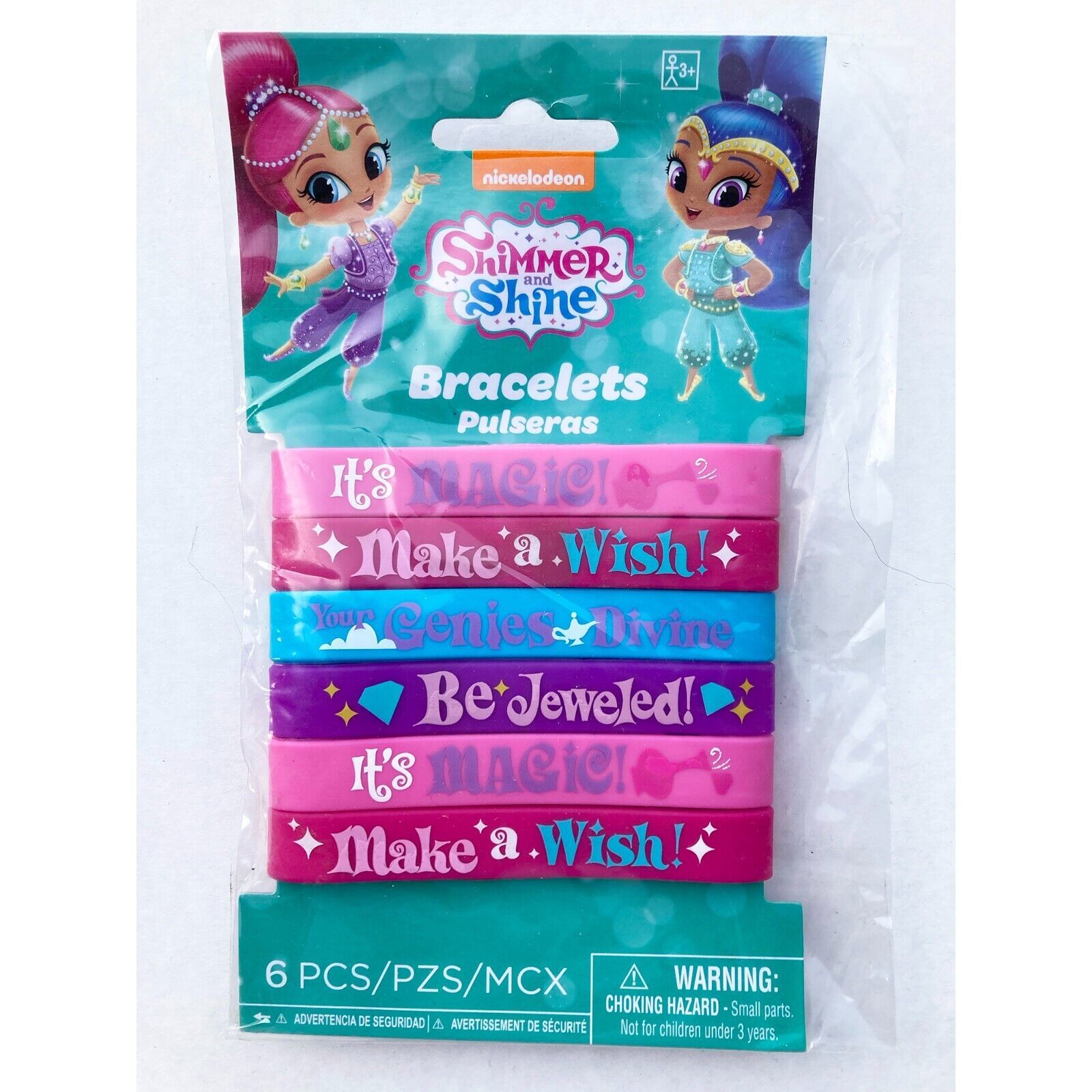 Designware Shimmer And Shine Bracelets 6 Pcs Multicolor Party Kids Girls - $7.95