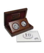 2007-w American Eagle 10TH Anniversary Platinum Coin Set w/Case &amp; CoA - $55,064.61 MXN