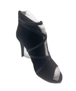 Journee Collection Women&#39;s Samara Peep Toe Booties Heels Black Suede Siz... - £15.61 GBP