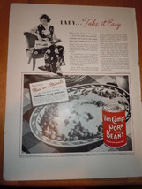 Vintage Van Camp&#39;s Pork &amp; Beans Recipe Print Magazine Advertisement 1937 - £8.78 GBP