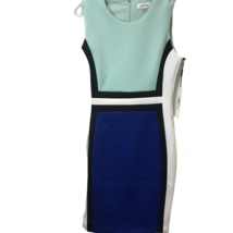 Calvin Klein Women&#39;s Sleeveless Colorblock Sheath Dress (Size 6) - £64.97 GBP