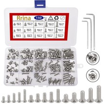 Rrina 150 Pcs. 304 Stainless Steel Button Head Torx Security Screws, And T25). - £27.04 GBP