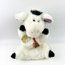 Vintage 1988 Gund Cow Hand Puppet Plush 1988 11” Korea Bell Gund Tag Pla... - £12.59 GBP