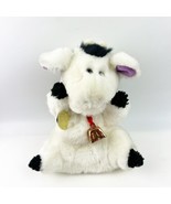 Vintage 1988 Gund Cow Hand Puppet Plush 1988 11” Korea Bell Gund Tag Pla... - £12.54 GBP