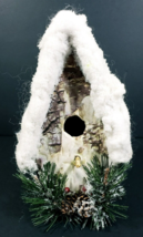 Direct Export Co. Small Cardboard Birdhouse W/Snow Decoration 7&quot; x 3&quot; x ... - £8.02 GBP