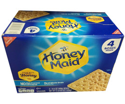 Nabisco Honey Maid Graham Crackers 4-14.4 oz SUPER DEAL ON THIS TASTY FA... - £11.59 GBP