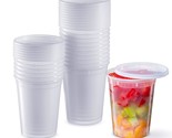 32 Oz. Plastic Deli Food Storage Containers With Airtight Lids [24 Sets] - £24.98 GBP