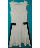 Calvin Klein Sheath Dress sz 6 Black White Fitted Waist EUC - $27.43 CAD