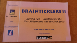 Brainticklers II Beyond Y2K Questions for the New Millennium and the Yea... - £18.04 GBP