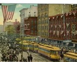 Business Centre of Syracuse New York Postcard 1910 Trolley Cars - £10.68 GBP