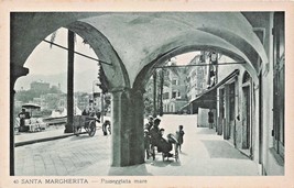 Babbo Natale Margherita Genova Italia ~ Passeggiata Cavalla Foto Cartolina - £8.83 GBP