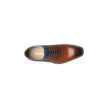 Men's Stacy Adams Halloway Plain Toe Oxford Shoes Leather Cognac Multi 25585-229 image 4