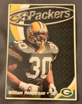 William Henderson Green Bay Packers #30 Football Card 1998 Vintage NFL FB - €2,54 EUR
