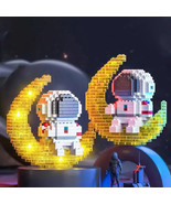 Cartoon LOVE Astronaut Micro Building Blocks Moon Spaceman Earth Figures... - £11.85 GBP+