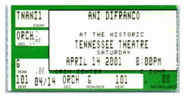 Ani Difranco Ticket Stub April 14 2001 Knoxville Tennessee - £19.46 GBP