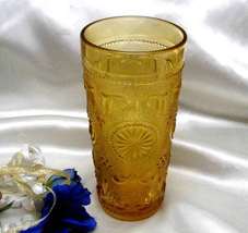 1727 Reduced Price Vintage Brockway Glass American Concord Amber Ice Tea... - $9.00