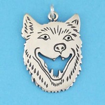 Laughing Wolf Head Pendant - £64.57 GBP+