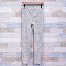 SPANX Jean-Ish Ankle Leggings Gray Sparkle High Rise Shaping Womens Small - $49.49