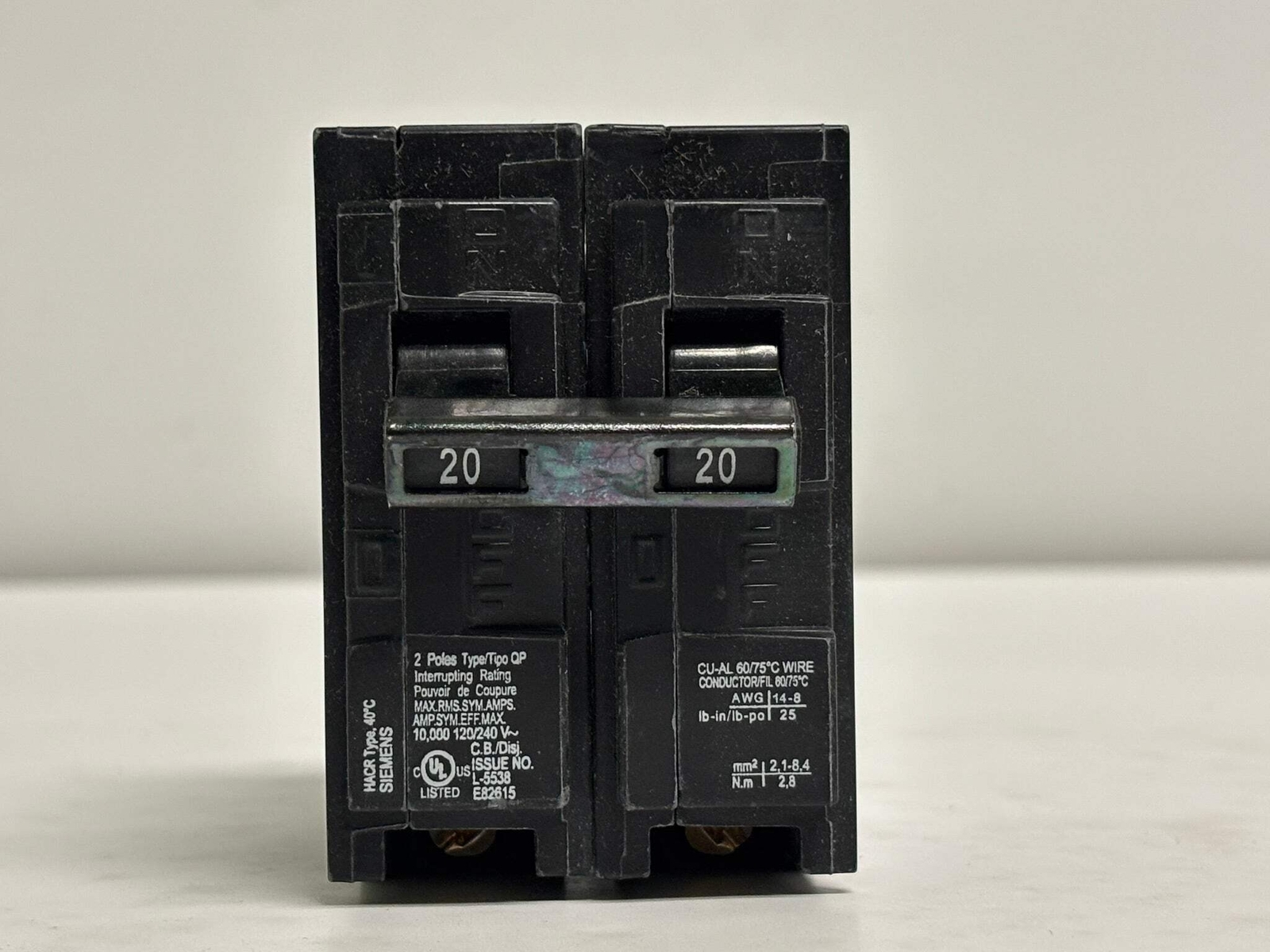 6 PK Siemens Q220 – 20 Amp Double-Pole Plug-In Circuit Breaker - $128.00