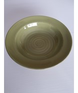 Elite Brand ~ 14&quot; Extra Large ~ Hand-Painted ~ Green ~ Glass Serving Bowl - €68,48 EUR