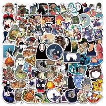 100 Pcs Cartoon Hayao Miyazaki Handmade Stickers - Japanese Anime Totoro Motorcy - £9.50 GBP