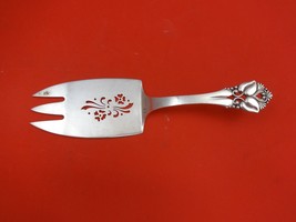 Greta by Orla Vagn Mogensen Sterling Fish Serving Fork Pierced w/Flowers 7 3/8" - £301.09 GBP