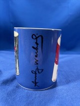 Andy Warhol Signed Blue Mug Campbells Soup Blue Cup Handle Block Art - £16.86 GBP