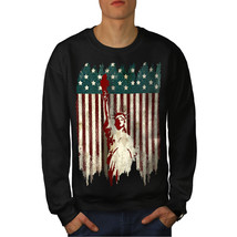 Wellcoda American Freedom Mens Sweatshirt, Freedom Casual Pullover Jumper - £24.08 GBP+