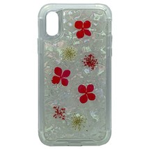 for iPhone X/Xs Pressed Real Dried Flower Case WHITE - £6.84 GBP